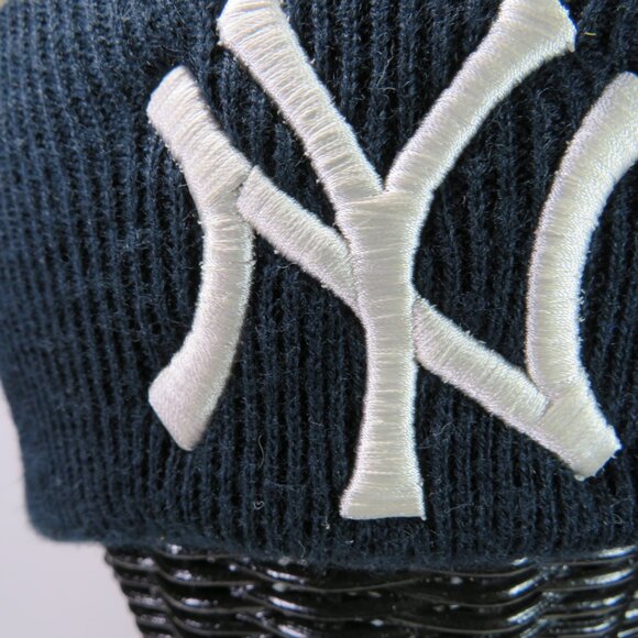 NY black knit hat winter hat EMBROIDERED - Picture 2 of 5